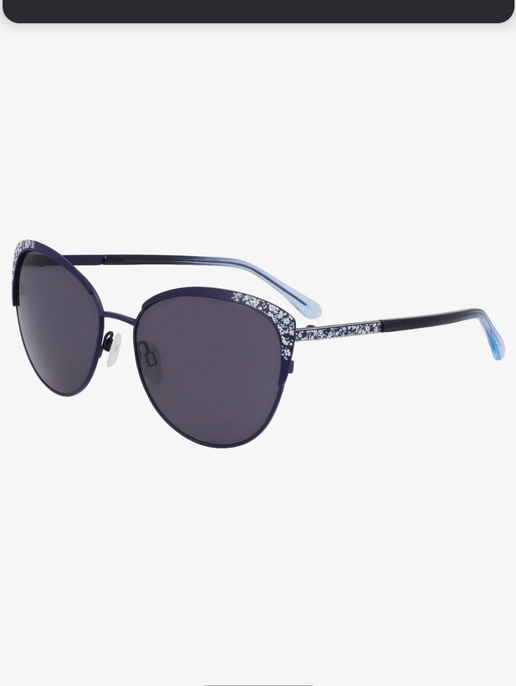 Draper James Sunglassess Dj7055 Indigo Floral 58 17 140 Brand New With Case